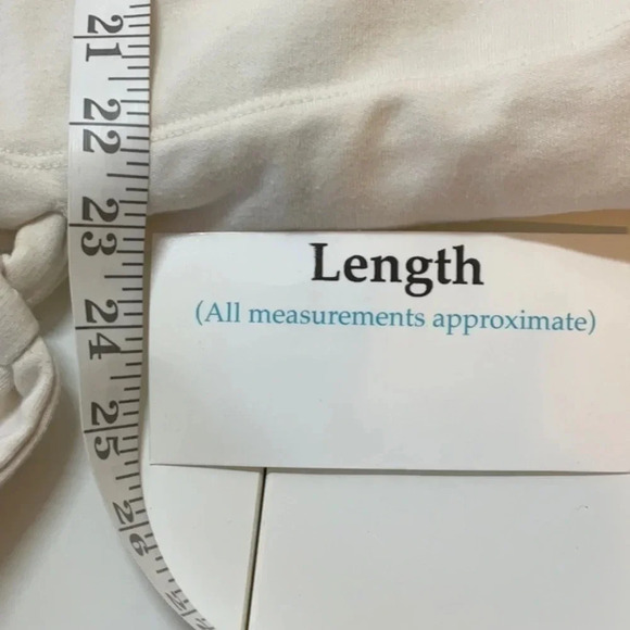 Banana Republic Funnel Neck Tie Waist Sweatshirt Cream Small - Picture 8 of 8